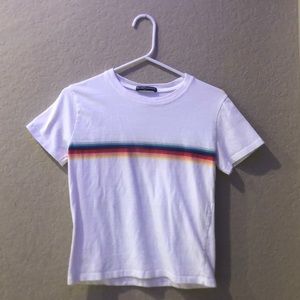 Brandy Melville rainbow striped shirt